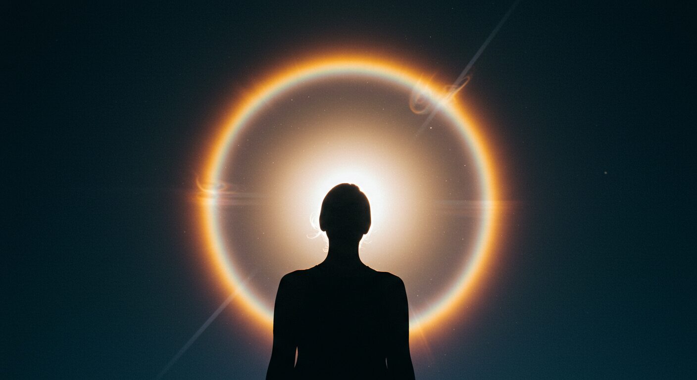 太陽と虹の輪からの守護を感じる