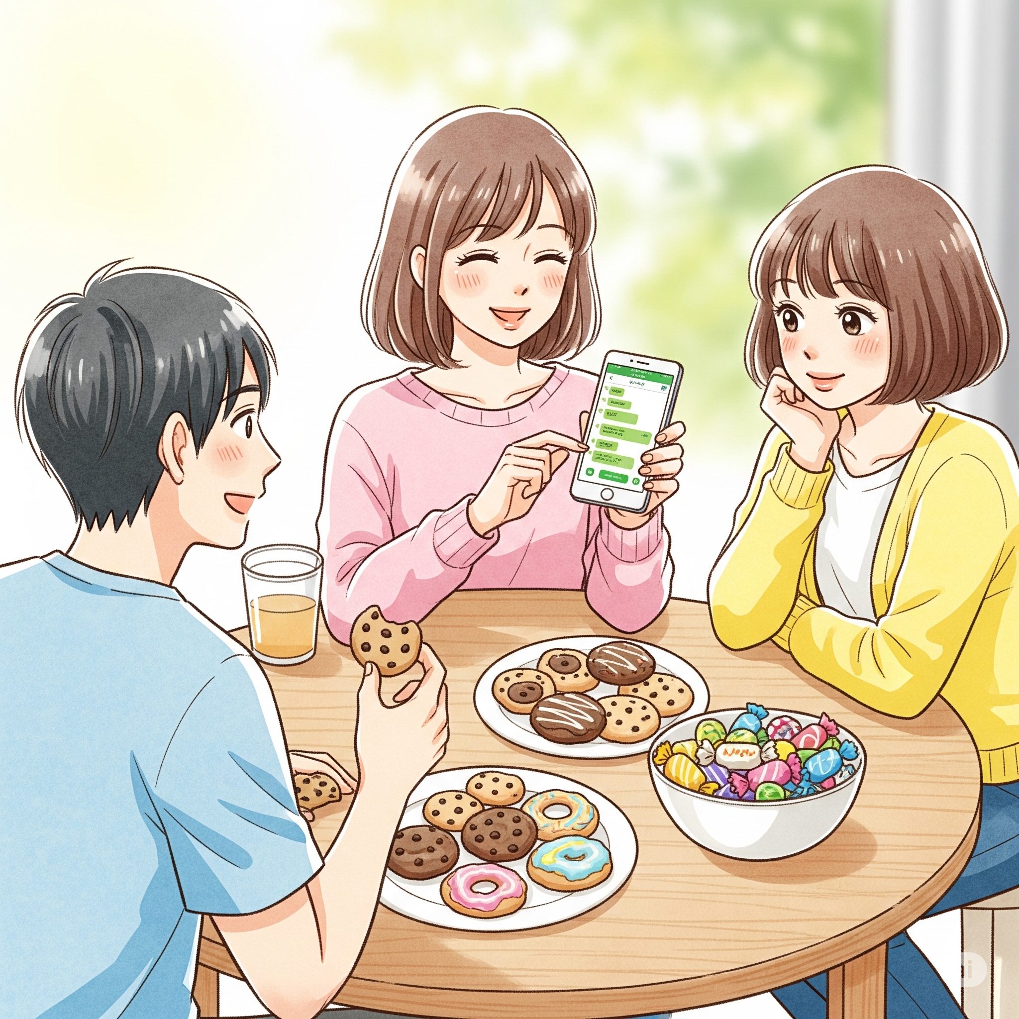 お菓子のお礼の返事はラインで気軽に